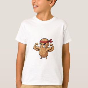 Strong Muscular Peanut Warrior Kids T-Shirt