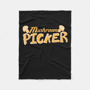 Strong Mushroom Picker Fleece Blanket