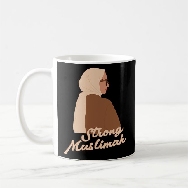 Strong Muslimah Hijab Islamic Arabic Mosque Religi Coffee Mug (Left)