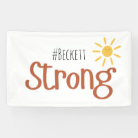 strong #name childhood cancer Indoor Banner Sign