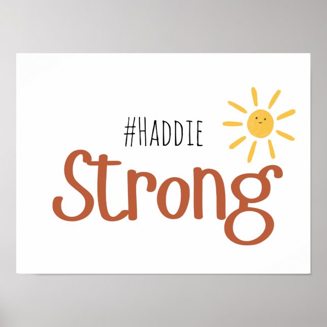 strong #name childhood cancer Poster Prints  (Front)