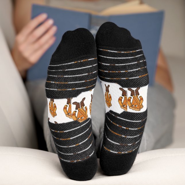 Strong Pie Wearing Boots Socks (Bottom)