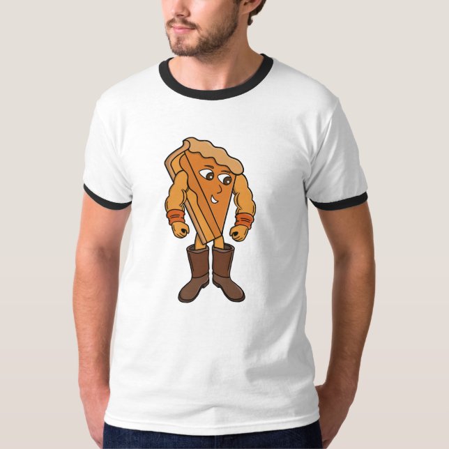 Strong Pie Wearing Boots T-Shirt (Front)