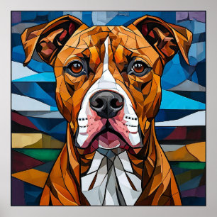 Strong Pitbull dog Poster