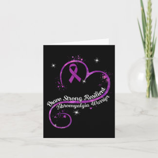 Strong Resilient Fibromyalgia Warrior Awareness Pu Card