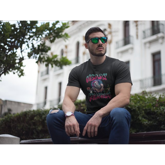 Strong Santa Claus and Companions Merry Christmas T-Shirt (Creator Uploaded)