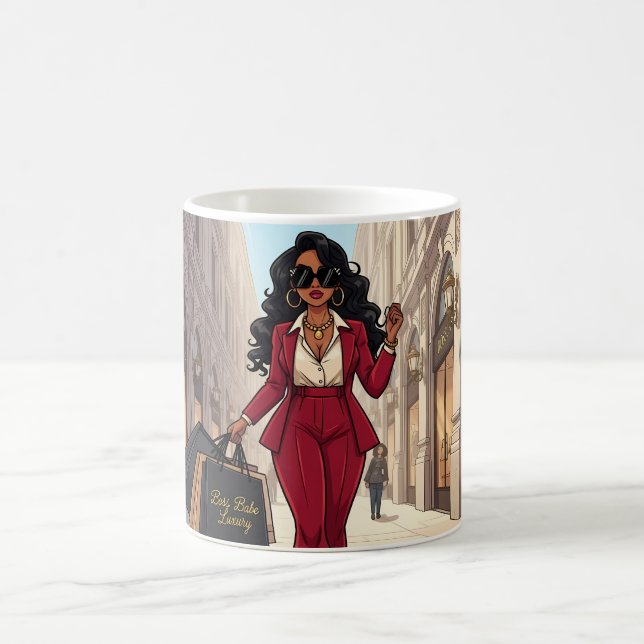 Strong Smart Sovereign Boss Babe Red Power Suit Coffee Mug (Center)