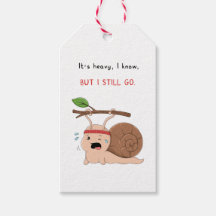 Strong Snail Carrying a Heavy Load Sticker
