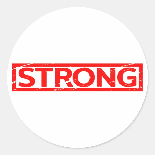 Strong Stamp Classic Round Sticker (Front)