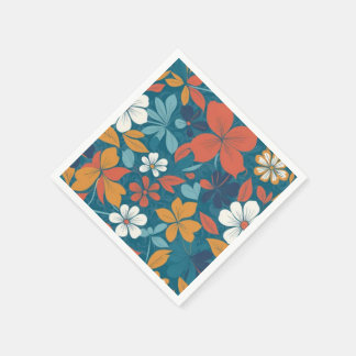 Strong Summer Floral Pattern Napkin