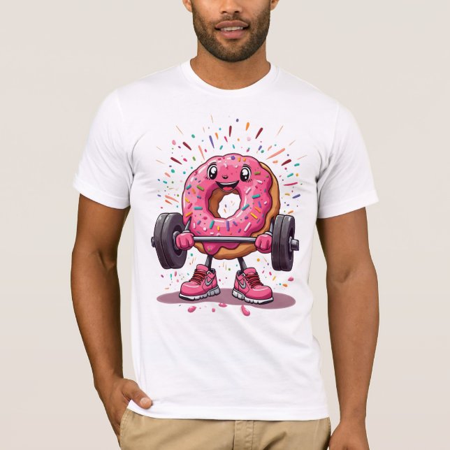 Strong, Sweet & Sprinkled – Funny Donut Gym T-Shir T-Shirt (Front)