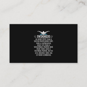 Strong Swimmer Swim Swimming Gifts For Men Women Business Card