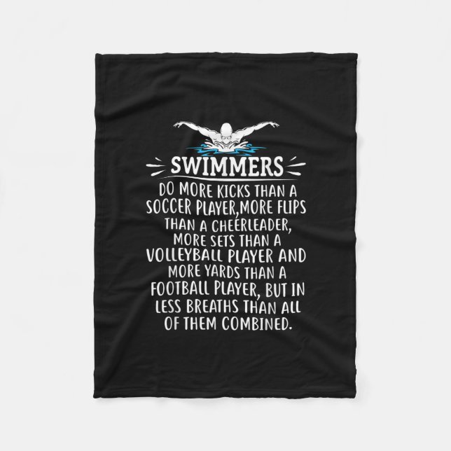Strong Swimmer Swim Swimming Gifts For Men Women Fleece Blanket (Front)