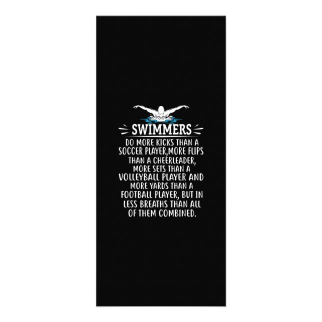 Strong Swimmer Swim Swimming Gifts For Men Women Rack Card (Front)