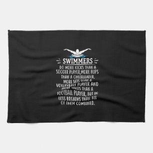 Strong Swimmer Swim Swimming Gifts For Men Women Tea Towel