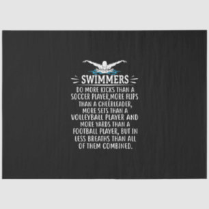 Strong Swimmer Swim Swimming Gifts For Men Women Tissue Paper