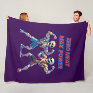 Strong to the Bone – Funny Skeleton Muscle Design Fleece Blanket