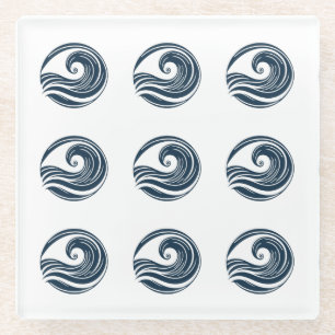 Strong Wave Glass Coaster