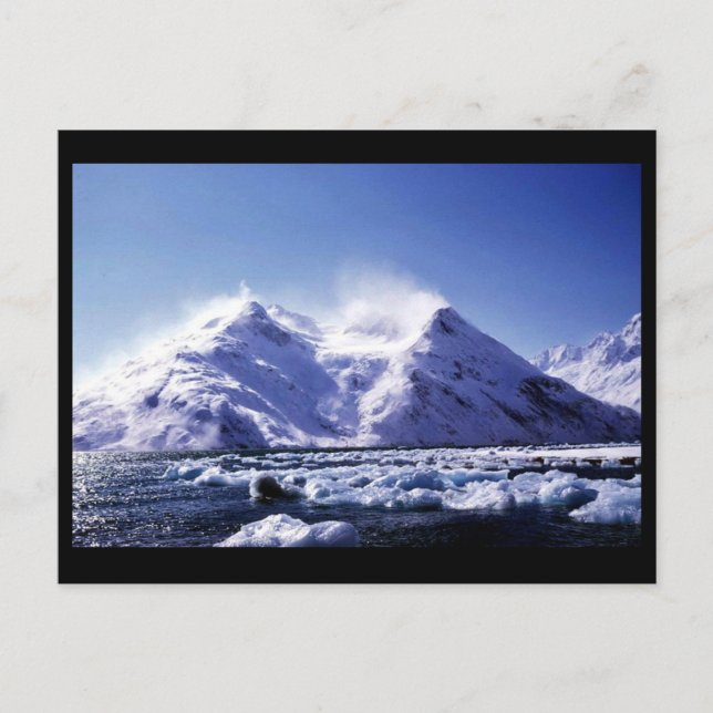 Strong West Wind in Harriman Fjord Postcard (Front)