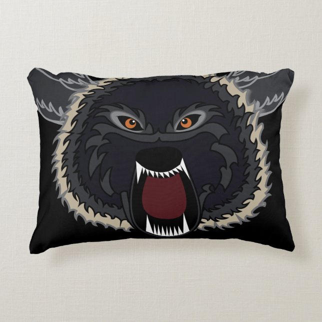 Strong Wolf Decorative Cushion (Front)