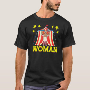 Strong Woman Backprint Circus & Clown T-Shirt