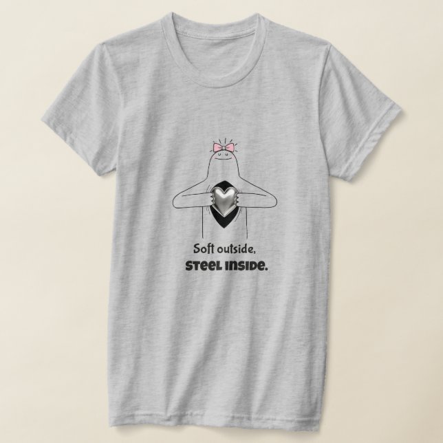 Strong Woman Empowerment Quote | Feminine Strength T-Shirt (Laydown)