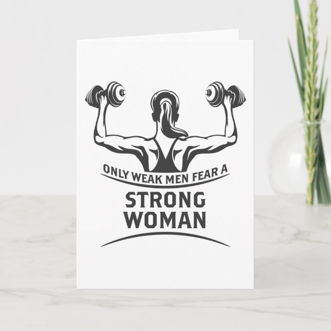 Strong Woman Greeting Card (Front)