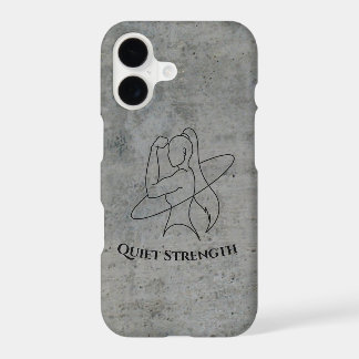 Strong Woman Minimalist Fitness Sketch iPhone Case