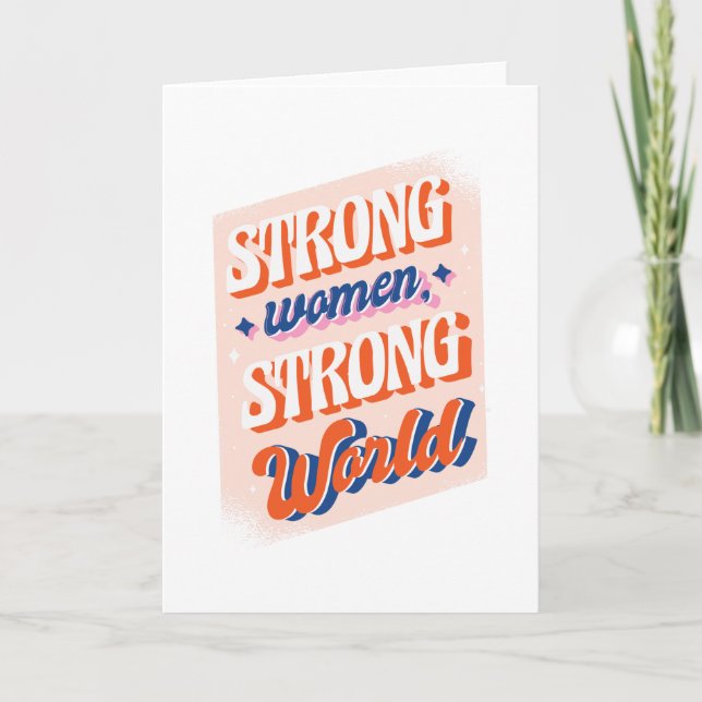 Strong Woman Strong World Card (Front)