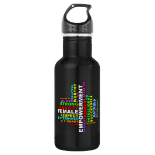 Strong Woman Word Cloud 532 Ml Water Bottle