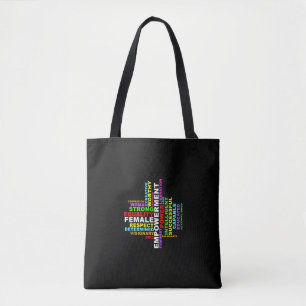 Strong Woman Word Cloud Tote Bag