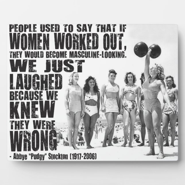 "Strong Woman" Workout Motivational Plaque (Front)