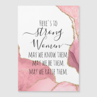 Strong Women Blush & Gold Agate Elegant Girly Gift