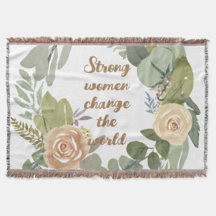 strong women change the world 8th march equality  throw blanket