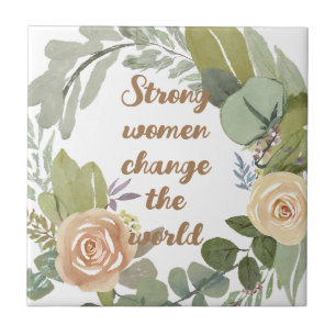 strong women change the world 8th march equality tile