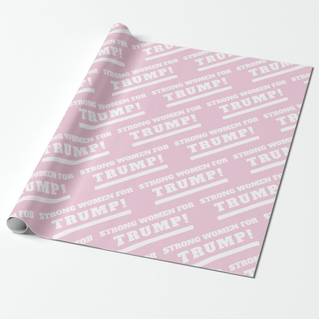 Strong women for Trump Pink Gift Wrap (Unrolled)