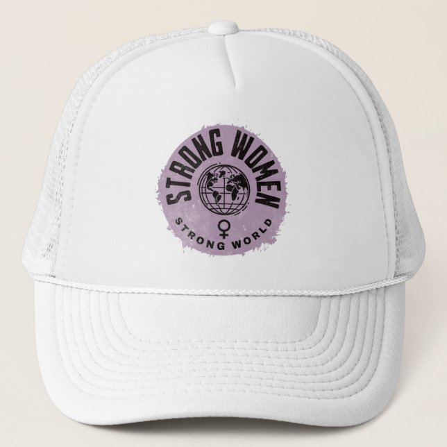 Strong Women Inspirational  Quote Trucker Hat (Front)