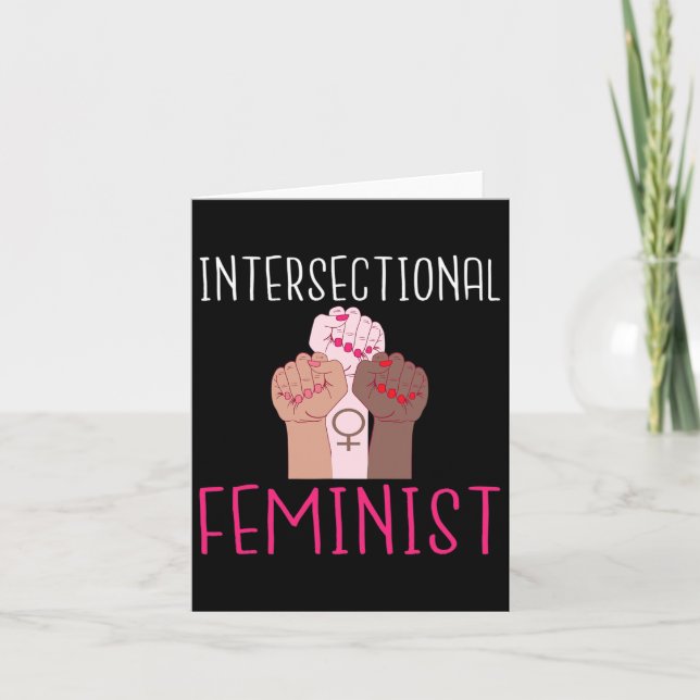 Strong Women Intersectional Feminist  Card (Front)