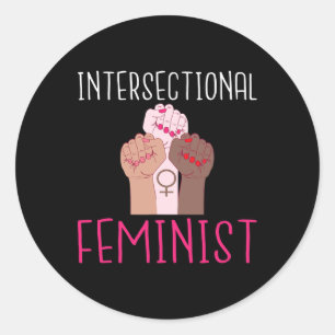 Strong Women Intersectional Feminist Classic Round Sticker