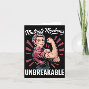 Strong Women Myeloma Cancer Awareness Multiple Card