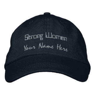 Strong Women Personalised Navy-Hat Stylish Women's Embroidered Hat