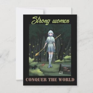 Strong women postcard