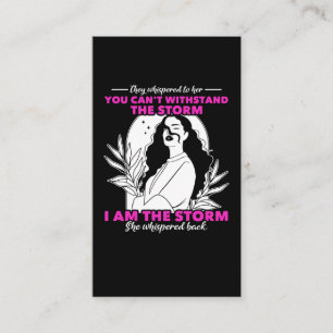 Strong Women Quote Independent Girls Business Card