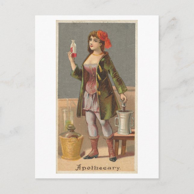 Strong Women Series #10: Apothecary Vintage Postcard (Front)