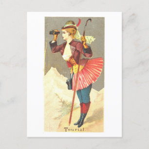 Strong Women Series #32: Tourist Vintage Postcard