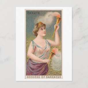 Strong Women Series #58: Hekate Darkness Vintage Postcard