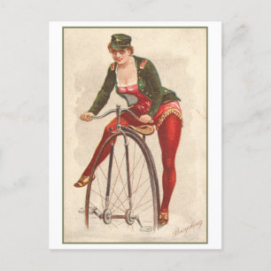 Strong Women Series #60: Cycling Vintage Postcard
