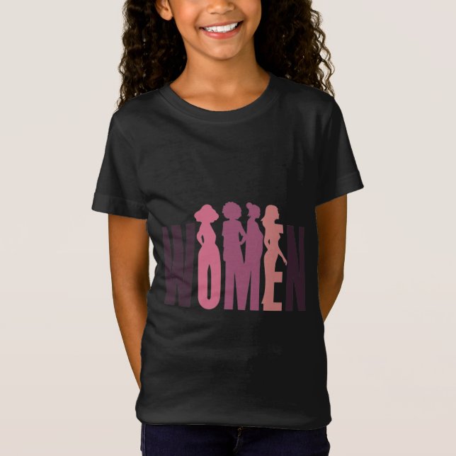 Strong Women Silhouette T-Shirt (Front)