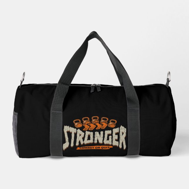 Stronger – Commit or Quit Kettlebell Fitness  Duffle Bag (Back)