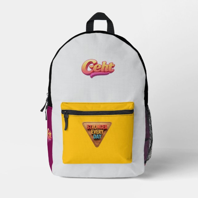 Stronger Every Day Printed Backpack (Front)